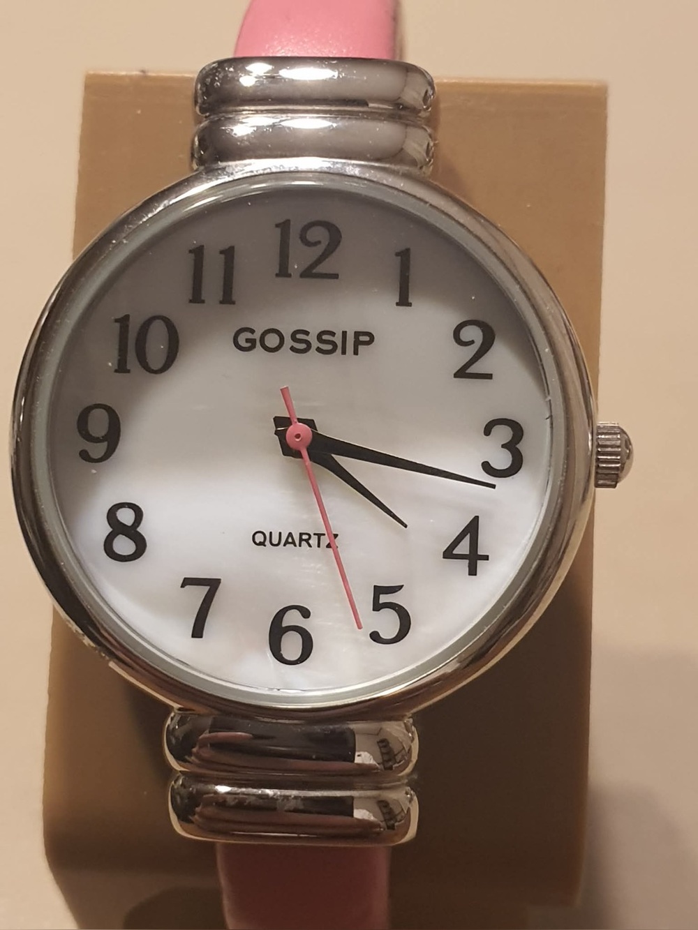 🦋10/$20🦋 Gossip GSP615A Silver/Pink Women's Cuff Watch